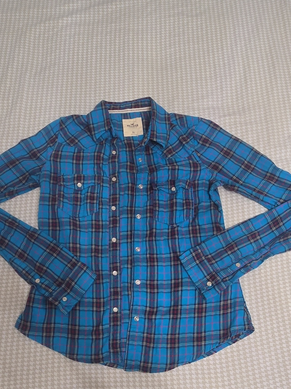 Abercrombie Kids Blue Plaid Button-Up Shirt